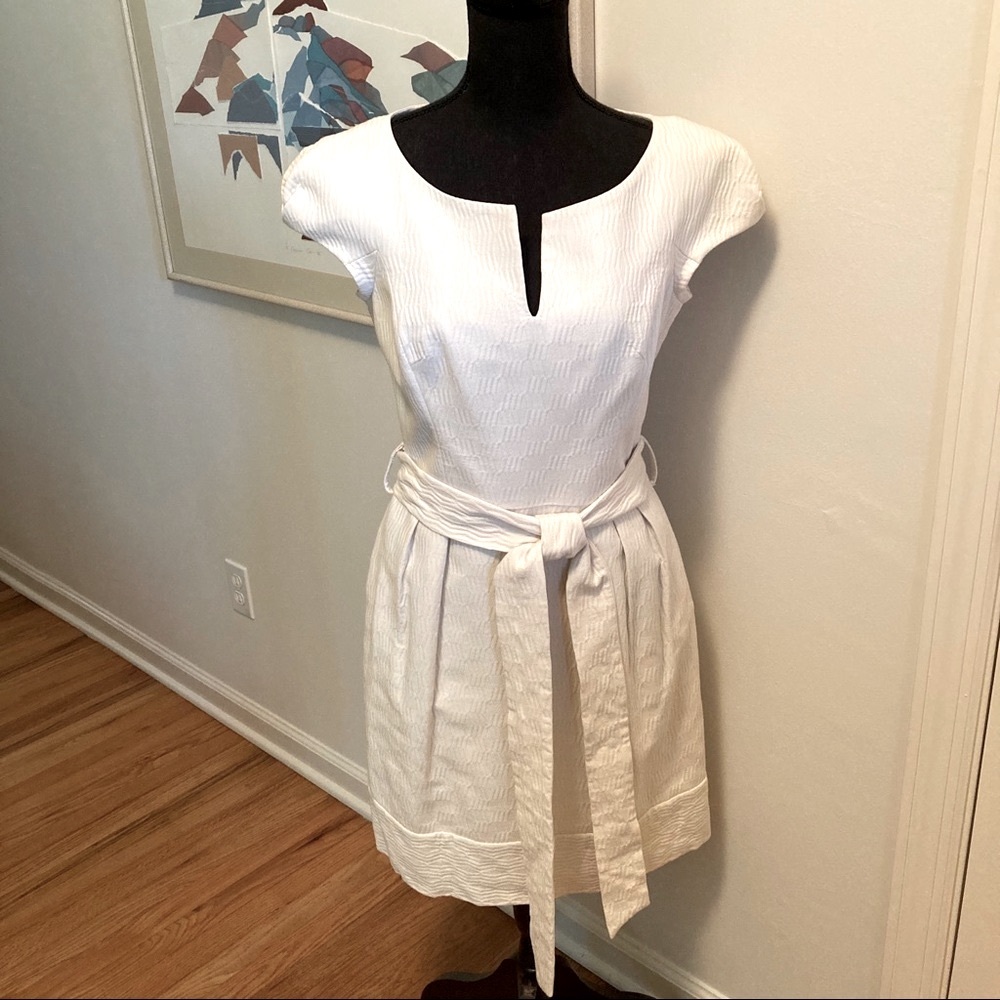 An Original Milly of New York Lots of Character in this Cream Colored Dress Sz 6